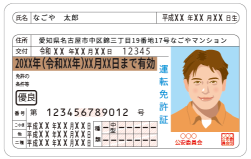 運転免許証 サンプルイメージ