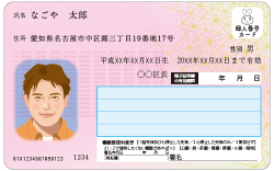 個人番号カード（マイナンバーカード） サンプルイメージ